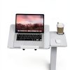 VEVOR Overbed Table Adjustable Height Tilt Desktop White-4