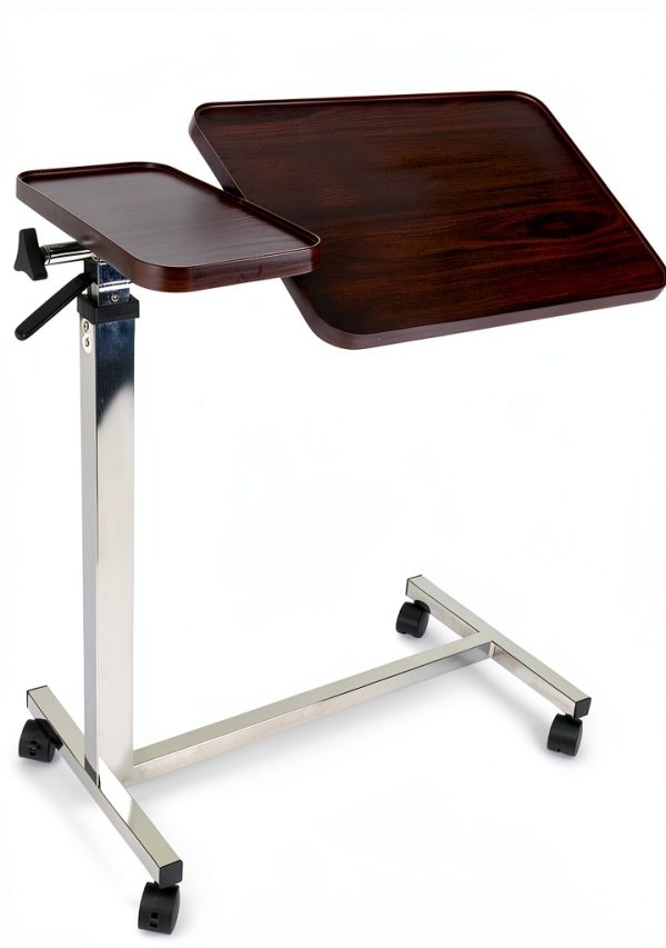 Vaunn Tilt Top Overbed Table Height Adjustable Steel-0