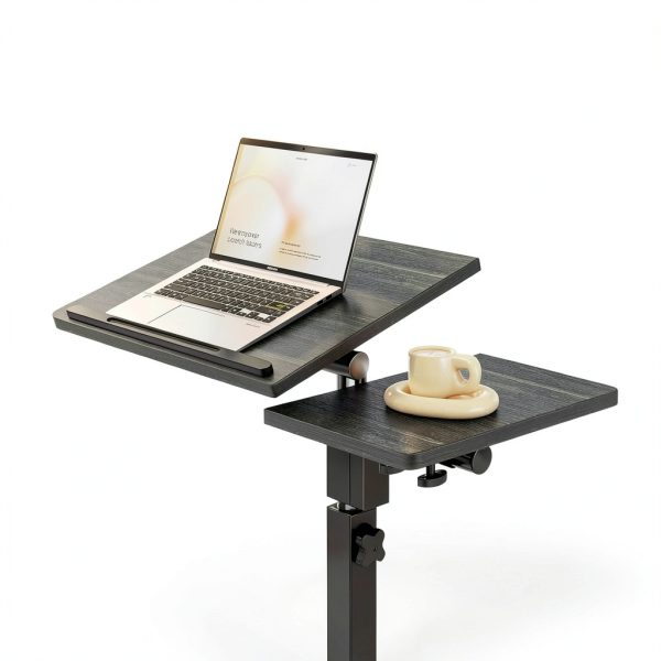 Furist Overbed Table Adjustable Height Rolling Laptop Desk-4