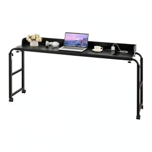 VEVOR Overbed Table Adjustable Height Movable Wheels-0