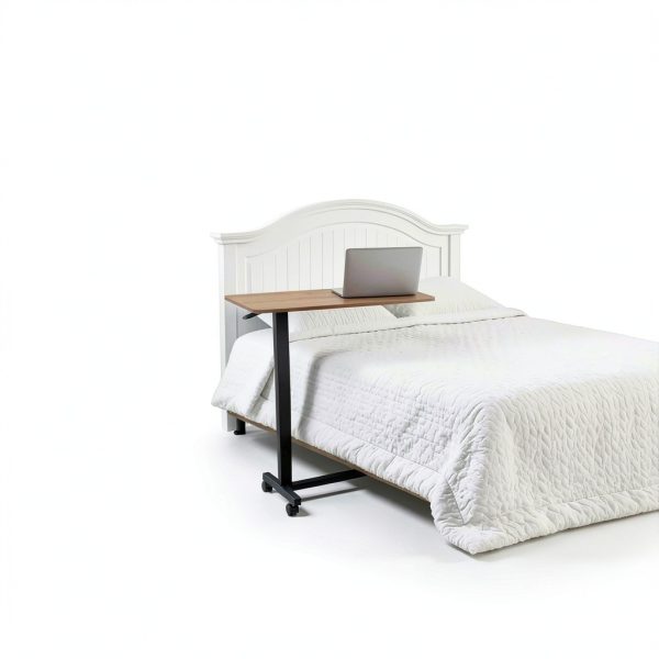 Careboda Overbed Table Adjustable Height Rolling Desk-4