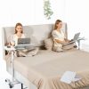 COMHOMA Overbed Table Adjustable Height Rolling Bedside Desk-5