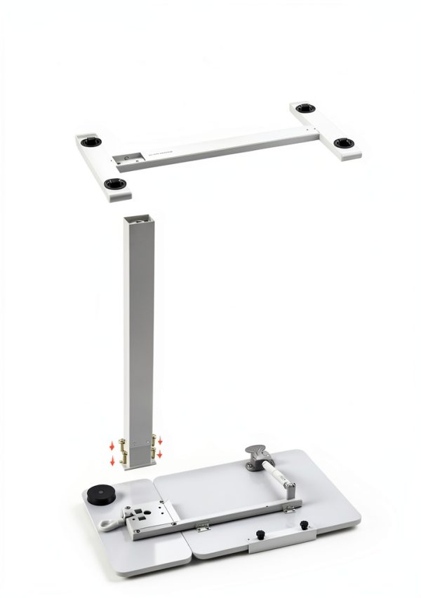 VEVOR Overbed Table Adjustable Height Tilt Desktop White-7