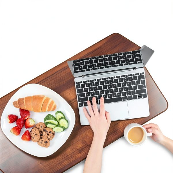 RMS Overbed Table Adjustable Height Walnut Brown OT-800-4