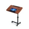 Furist Overbed Table Adjustable Height Locking Wheels Modern-4