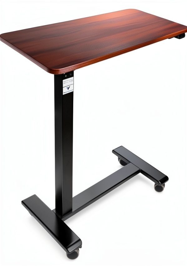 Vaunn Electric Overbed Table Power Lift Engineered Wood-8