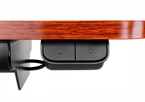 Vaunn Electric Overbed Table Power Lift Engineered Wood-4