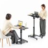 Furist Overbed Table Adjustable Height Rolling Laptop Desk-3