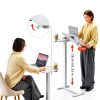 VEVOR Overbed Table Adjustable Height Tilt Desktop White-3