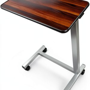 Carex Overbed Table Adjustable Rolling Desk Hospital Bed-0