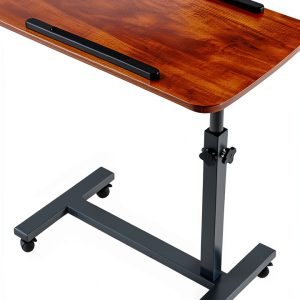 Furist Overbed Table Adjustable Height Locking Wheels Modern-0