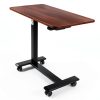 Vaunn Electric Overbed Table Power Lift Engineered Wood-2