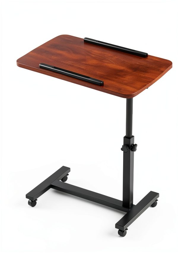 Furist Overbed Table Adjustable Height Locking Wheels Modern-2