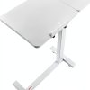 VEVOR Overbed Table Adjustable Height Tilt Desktop White-8