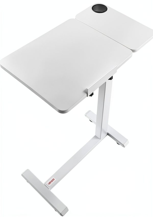 VEVOR Overbed Table Adjustable Height Tilt Desktop White-8