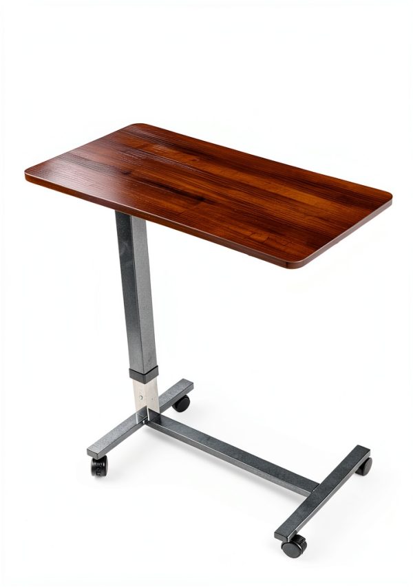 RMS Overbed Table Adjustable Height Walnut Brown OT-800-2
