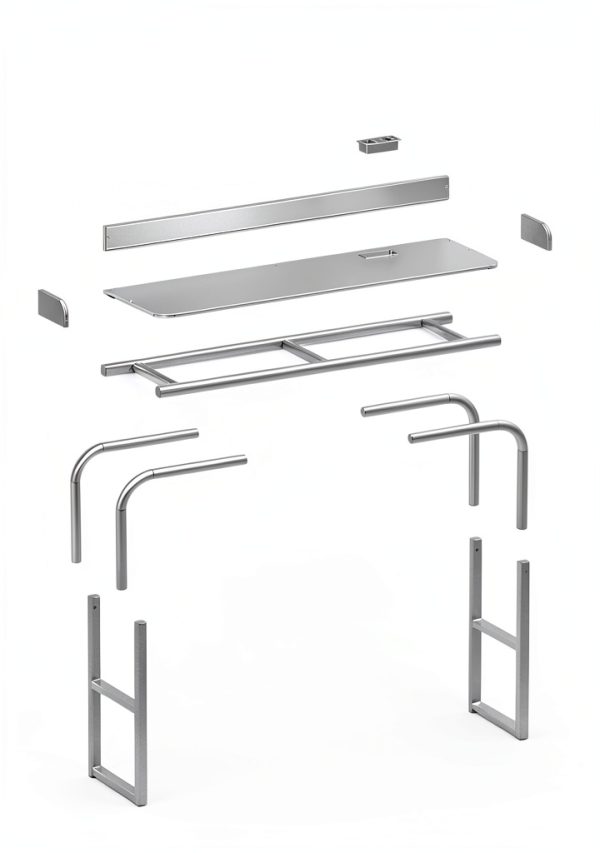 VEVOR Overbed Table Adjustable Height Movable Wheels-7