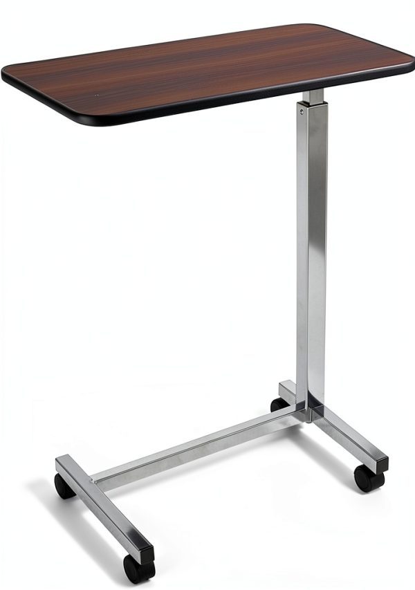 Caring Overbed Table Height Adjustable Sturdy H-Base Design-0