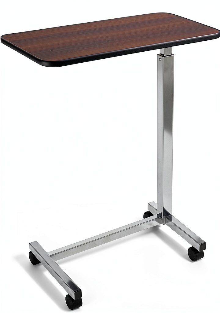 Caring Overbed Table in a bedroom setting with adjustable height