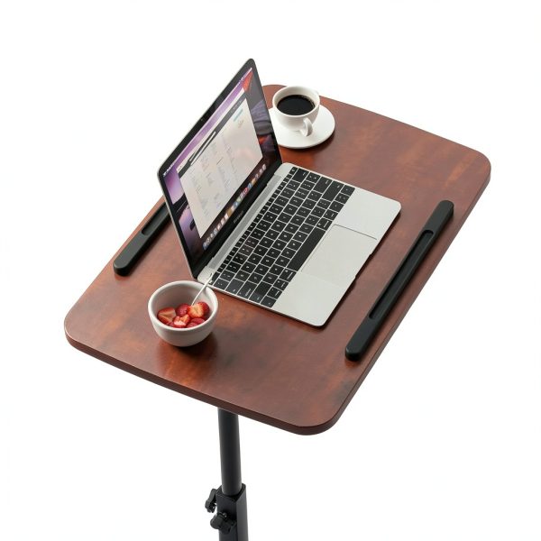 Furist Overbed Table Adjustable Height Locking Wheels Modern-5