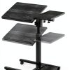 Furist Overbed Table Adjustable Height Rolling Laptop Desk-2