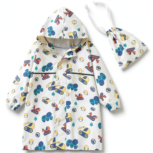 Kids Waterproof Raincoat Reflective Strip Unisex Toddler-0