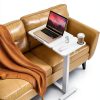 VEVOR Overbed Table Adjustable Height Tilt Desktop White-5