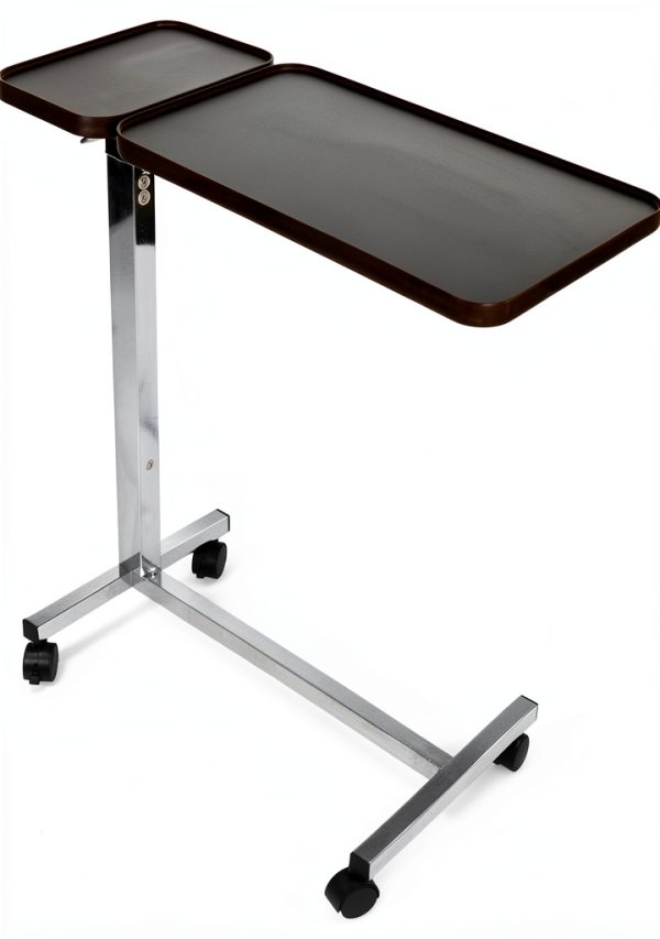 Vaunn Tilt Top Overbed Table Height Adjustable Steel-4