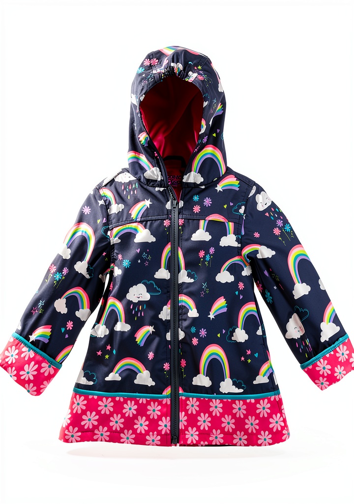 Colorful baby girls raincoat