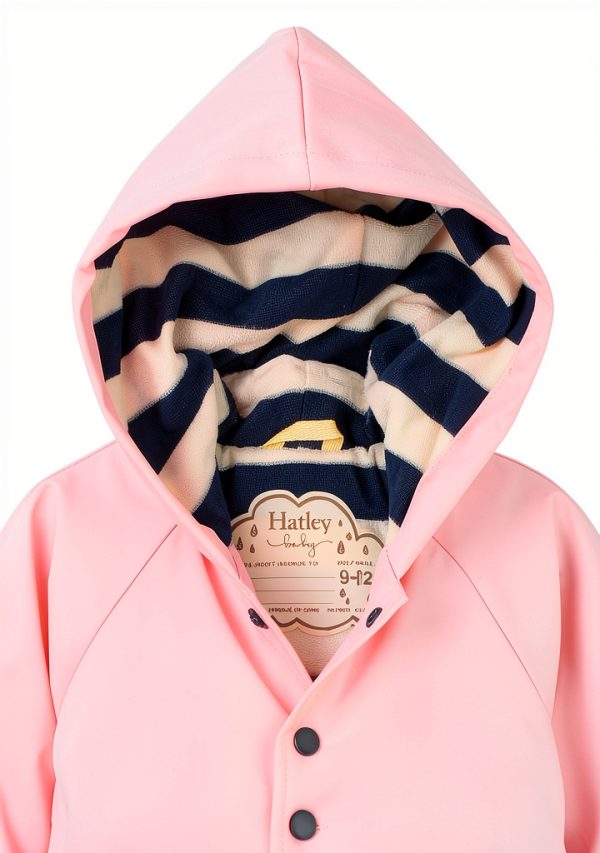 Baby Rain Jacket Hatley Waterproof Classic Pink-2