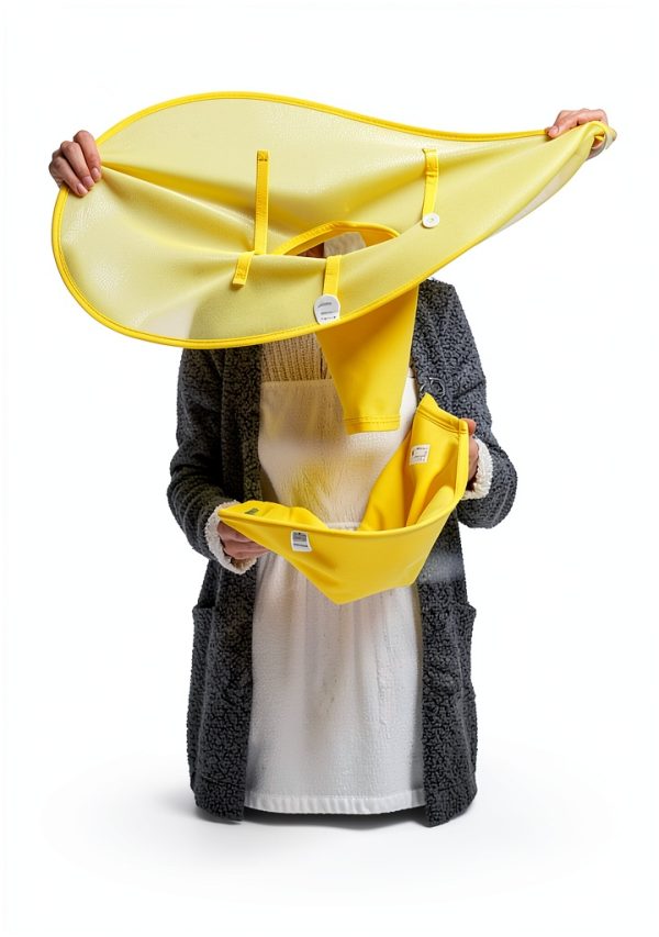Kids Duck Raincoat 10AGIRL EVA Yellow for Girls-3