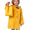 Yellow Unisex Kids Raincoats Waterproof Protection-4