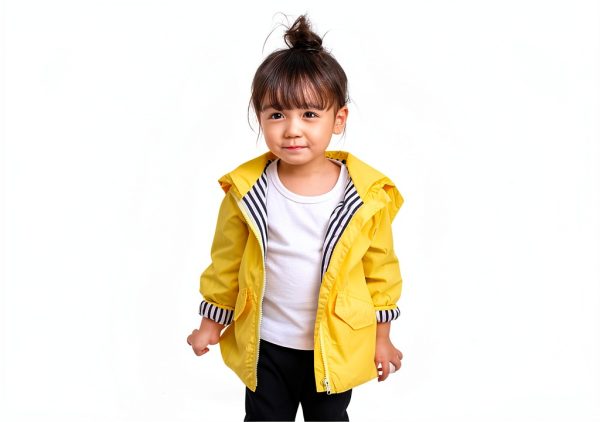 EISHOW Baby Raincoat Waterproof Yellow 5T-3
