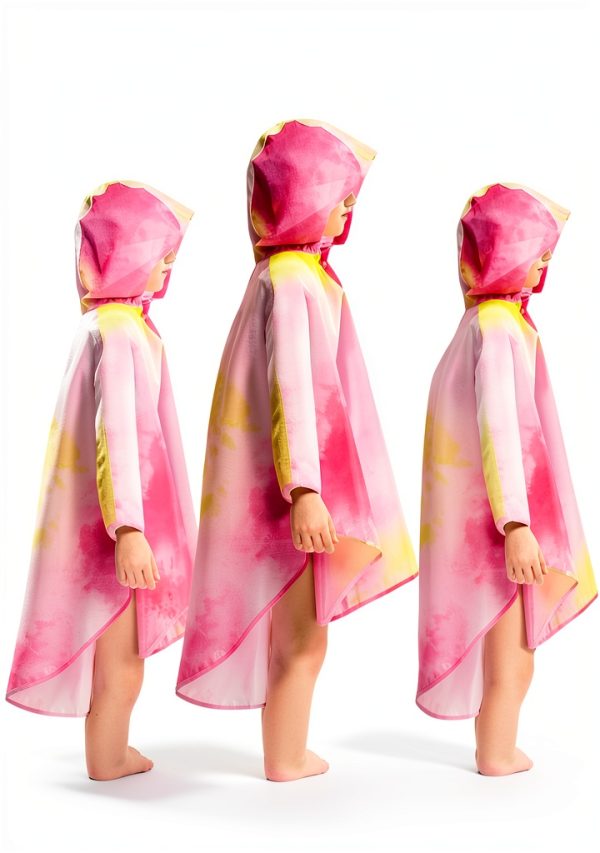 Polyester Girls Raincoat Brand Closure Unisex-1