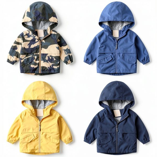 Girls Raincoat Camouflage 4-5T-4