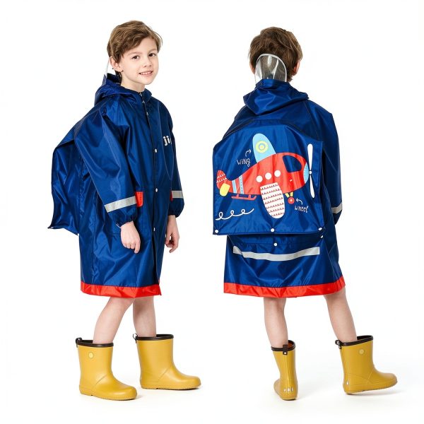 Nylon Kids Raincoat by Pavo Modern Waterproof Hooded-3
