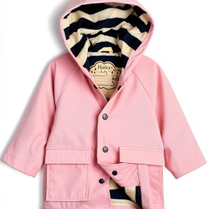 Baby Rain Jacket Hatley Waterproof Classic Pink-0