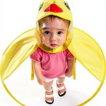 Kids Duck Raincoat 10AGIRL EVA Yellow for Girls-0
