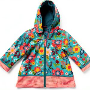 Stephen Joseph Turquoise Raincoat Girls 7-8 Years-0