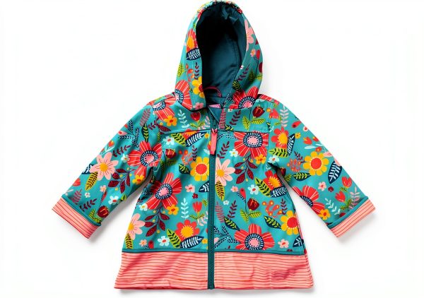 Stephen Joseph Turquoise Raincoat Girls 7-8 Years-0