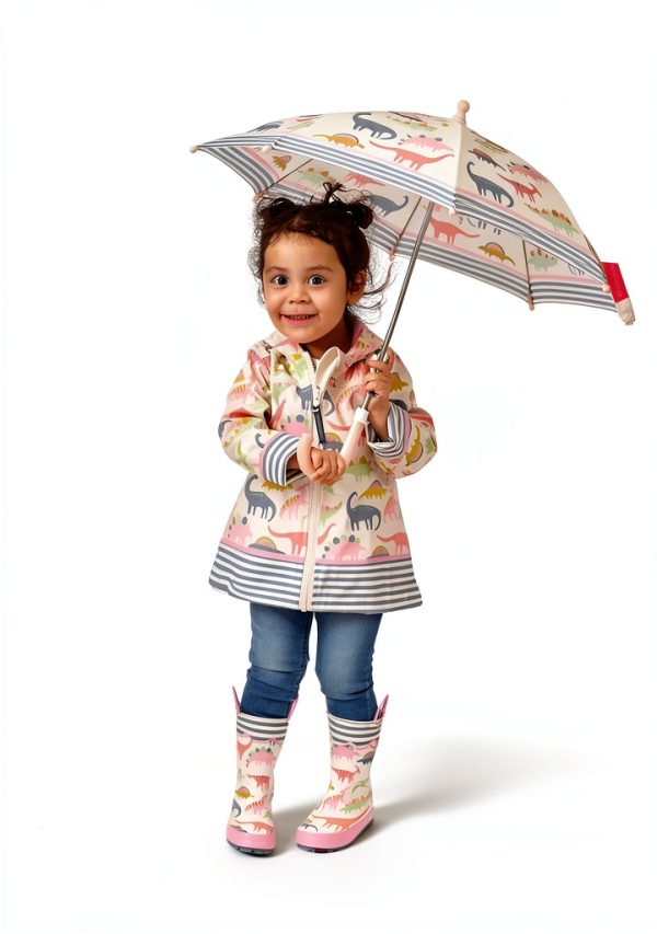 Stephen Joseph Turquoise Raincoat Girls 7-8 Years-2