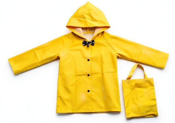 Yellow Unisex Kids Raincoats Waterproof Protection-1