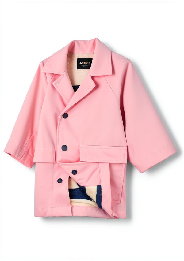 Baby Rain Jacket Hatley Waterproof Classic Pink-3