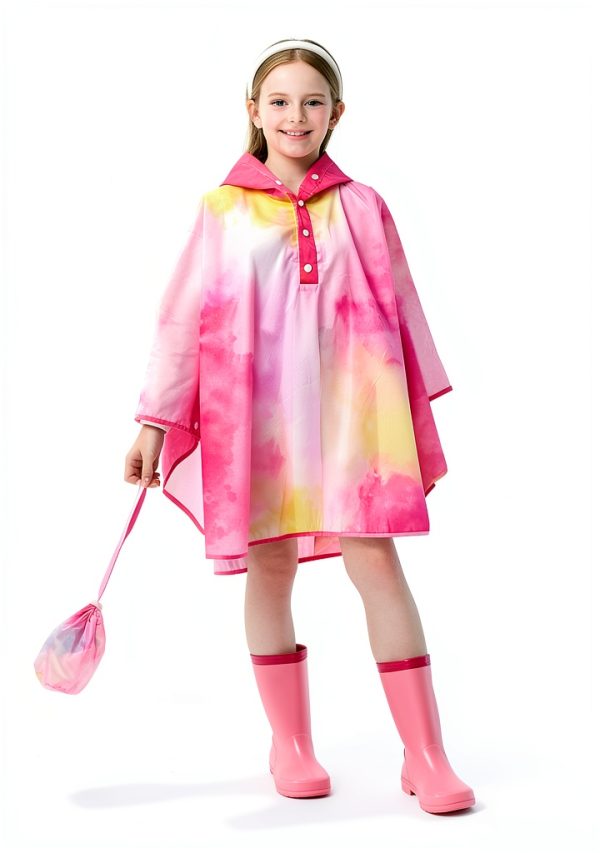 Polyester Girls Raincoat Brand Closure Unisex-2