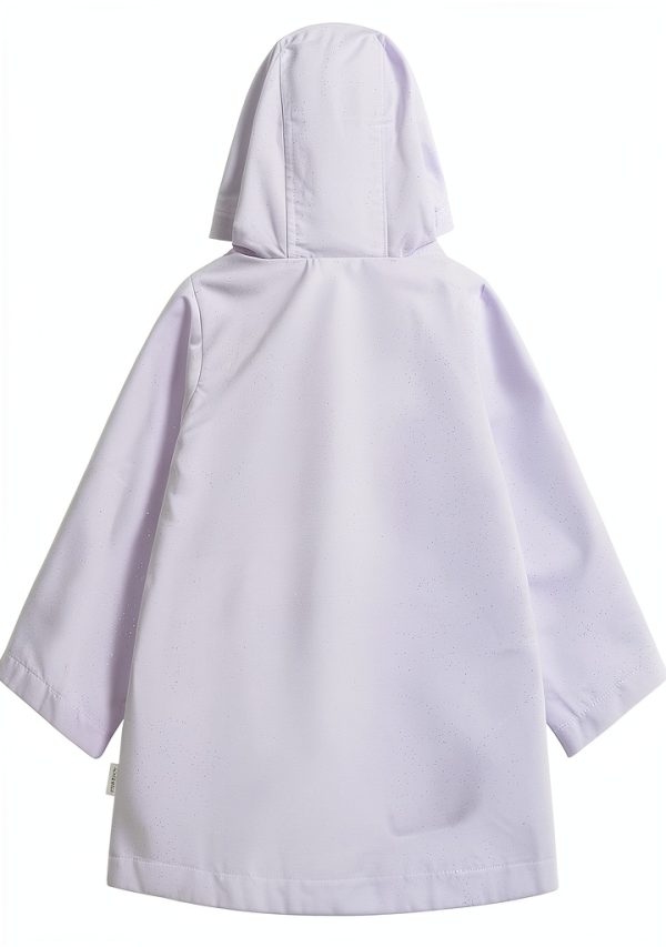 Carter's Girls Glitter Raincoat with Hood and Heart Pocket Purple 5-6-1