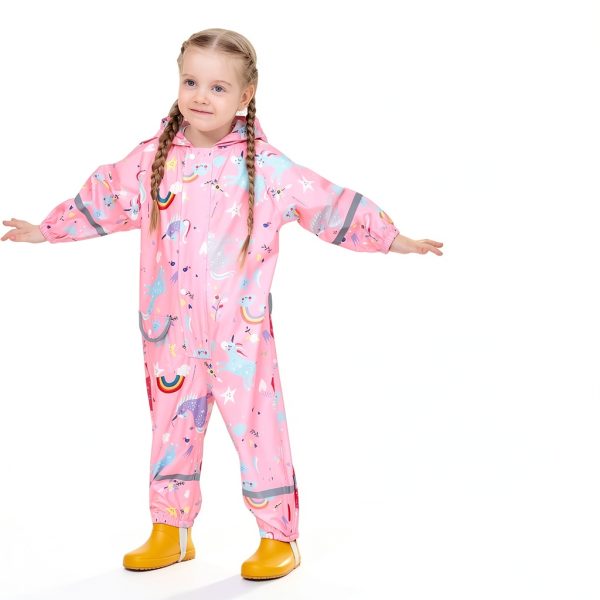 Shenzhenshifuhuafeng Kids Waterproof Raincoat Reflective Strips-1