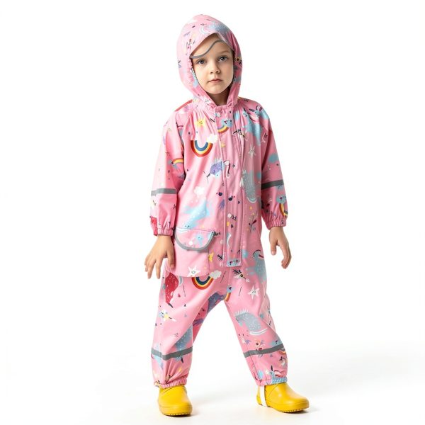 Shenzhenshifuhuafeng Kids Waterproof Raincoat Reflective Strips-2