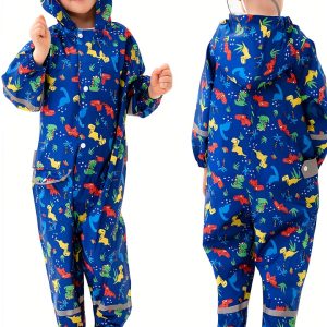 Kids Raincoat Shenzhen Waterproof Zipper Reflective Strips Waist-0