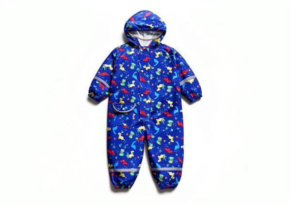 Kids Raincoat Shenzhen Waterproof Zipper Reflective Strips Waist-5