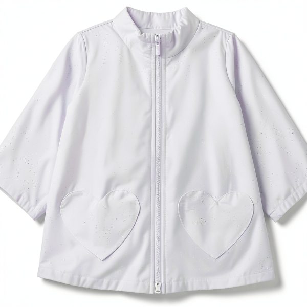 Carter's Girls Glitter Raincoat with Hood and Heart Pocket Purple 5-6-4